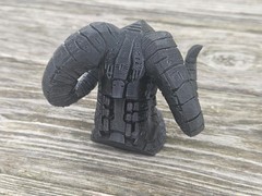 Ram Head Demon Logo 4 inch – Black Goat Ram Figure with Horns RAM truck gift