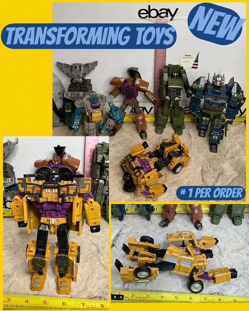 Transforming Toy COMBINER TO ROBOT Warbotron #6 TRANSFORMER Semi Truck Yellow