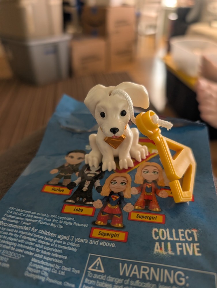 KFC Figure KRYPTO FROM THE SUPERGIRL NEW PACKAGE OPEN NEVER PLAYED WITH