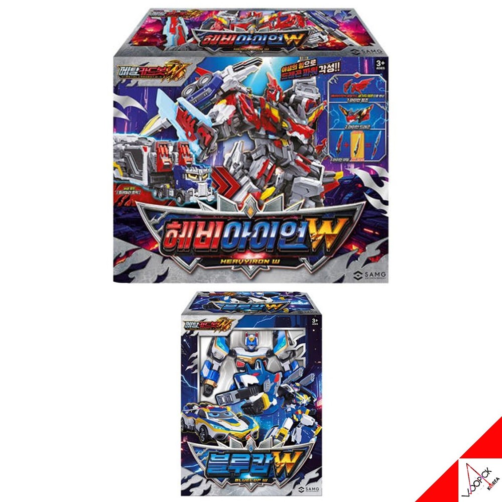 Metal Cardbot W Season3 HEAVY IRON W + BLUE COP W Set Transformer Robot Toy 2025