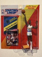💥🏀 1992 DIKEMBE MUTOMBO Starting Lineup, Denver Nuggets, Card & Poster 🏀💥