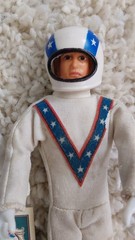 Original EVEL KNIEVEL FIGURES ORIGINAL HELMETS JUMPSUITS SCORE & PANINI CARDS