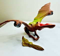 Vintage MOTU Turbodactyl Near Complete But Broken Head – Original Wings & Comic