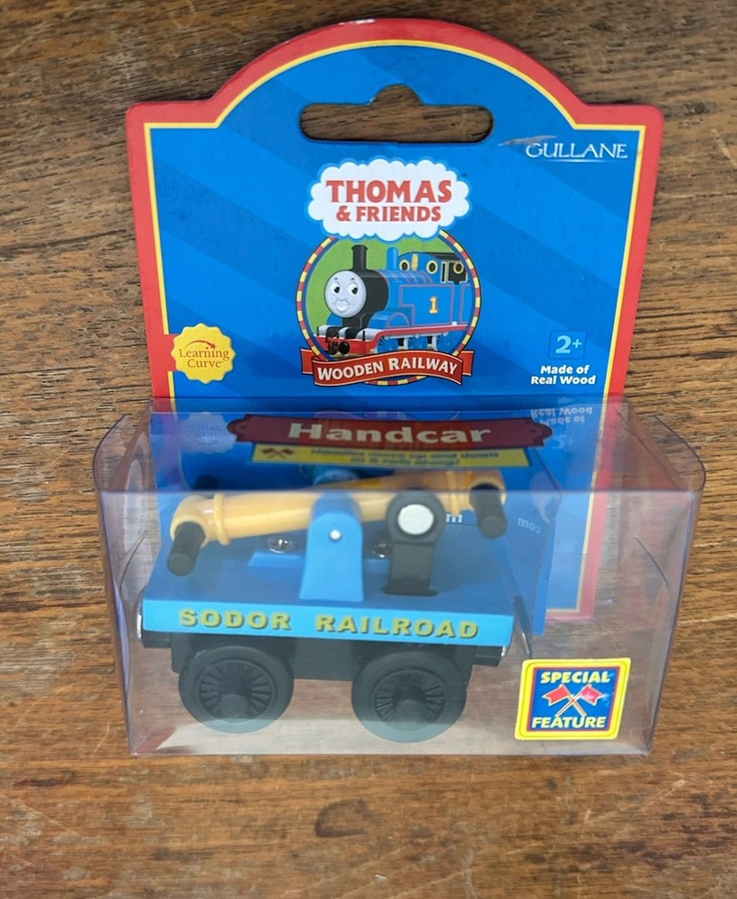 2001 Learning Curve Wooden Thomas Train Sodor Railroad Handcar! New!