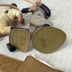 Lot Of 4 Figures 1989 Babe Ruth & Gehrig Yankees & 2000 Millwood & Maddux Braves