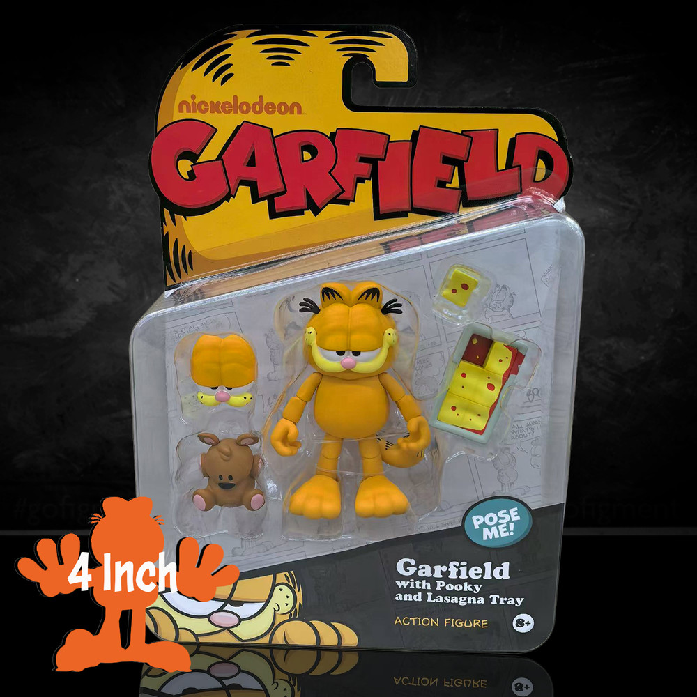 Garfield Action Figure – 25 Points of Articulation with Lasagna & Pooky