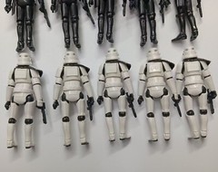 lot of 10 Hasbro Star Wars Shadow Stormtrooper Black Troopers figure w gun 3.75″