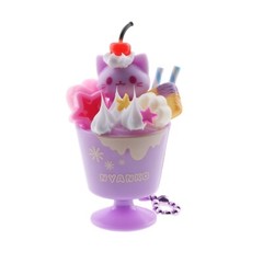 Pastel Kawaii Cat Gashapon Keychain Japanese Food Charm 1 Random Trinket Figure
