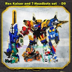 Miniforce Dinoid Warrior Rex Kaiser 7-Headbots D9 D7 Great Integration Robot Set