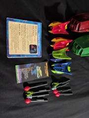 Retro/Vintage Space Pod Fistful of Aliens Pods And Launcher Lot, Red Green 1997