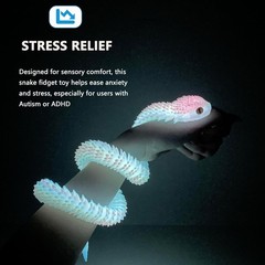 Unique 24in Interactive Snake Fidget Toy – Ideal for ADHD & Anxiety Relief