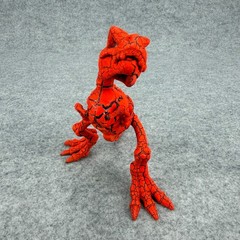 Skeleton Dinosaur Figure Red Black Crackle T-Rex 7” Posable Action Toy Zuru