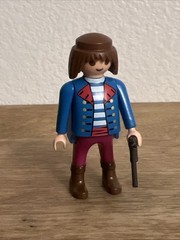 Playmobil Sailor W/ Gun & Blue Jacket 3”!Figure Geobra 2000 Abs Plastic Toy