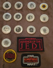 Star Wars Fan Club Pins-13 total fro 1977-78, Also 3 Star Wars Fan Club Patches!