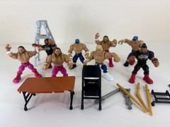Lot 8 WWE Wrestlemania Mattel Knuckle Crunchers John Cena Seth Roman Reigns 3″