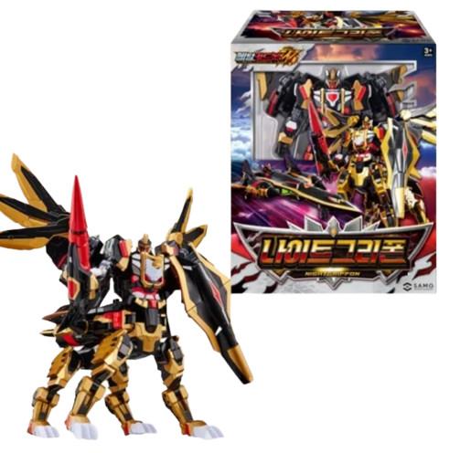 Metal Cardbot Nightgriffon Transforming Robot Car Toy Korean Action Figure
