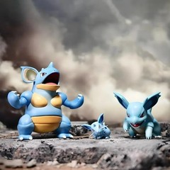 Pokemon Nidoqueen Nidoking Evolution PVC Figure Set Mini Anime Model 2-6cm