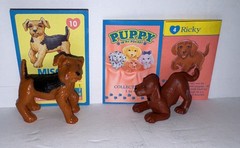 Vintage 1993 Puppy In My Pocket Figure Card Lot Ricky Labrador Mischief Terrier