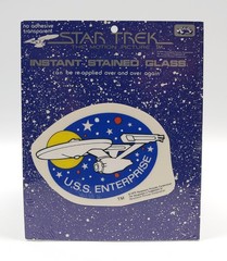 Vintage Star Trek 1979 Instant Stained Glass Decal NOS NEW Paramount