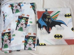 Lot Of (2) Vintage Batman & Joker 1980s Twin Size Blankets (1989) DC Comics