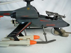 K26i94271 SKYFIRE ASSAULT COPTER W/ BOX 100% COMPLETE RAMBO VINTAGE 1985 COLECO
