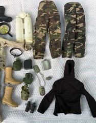 Vintage GI Joe Uniforms Accessories Lot Airborne Parachute Scuba China Hasbro