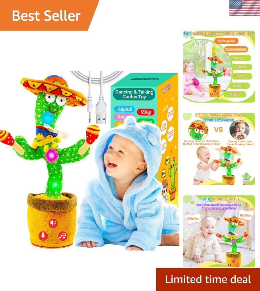 Interactive Singing & Mimicking Cactus Toy – Perfect Baby Gift for All Occasions