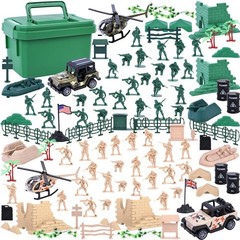 LovesTown 117PCS Army Men Playset, Military Soldier Set Army Action Figures B…