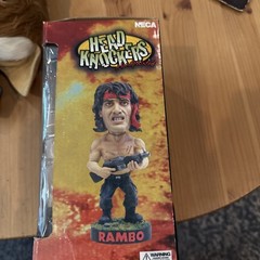 NECA HEAD KNOCKERS HANDPAINTED RAMBO BOBBLE HEAD FIGURE SYLVESTER STALLONE