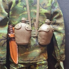 Vietnam War Action Figure w Rifle Backpack Binoculars Knife Canteen Gear 12 inch