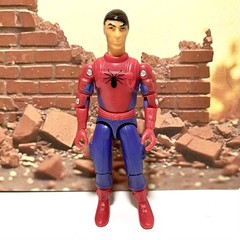 GI Joe Black Major Spider-Man Vintage Style Factory Custom Peter Parker