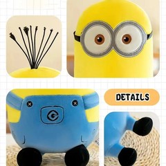 Cute Minions Movie Characters Yellow Plush Toys Bob Stuart In Jeans Soft Dolls
