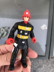 Fire Squad Fireman W/ Red Helmet Lot Loose 4″ Action Figure Chap Mei