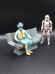 CUSTOM SCI FI SOFA for 3.75 1:18 scale figures diorama STAR WARS GI JOE (B12)