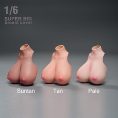 1/6 Female Pale Huge Breast Kits Cover Model Fit 12” PH TBL Figure Body Doll