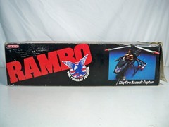 K26i94271 SKYFIRE ASSAULT COPTER W/ BOX 100% COMPLETE RAMBO VINTAGE 1985 COLECO