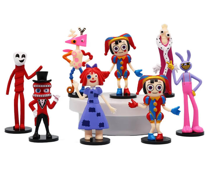 NEW! Set of 8 The Amazing Digital Circus Figures – Includes all 8 in the photo.
