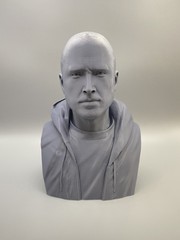 Breaking Bad Jesse Pinkman 3D Printed Bust Statue 6.5 Inches Gray