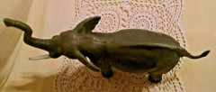 ELEPHANT FIGURE TOY MAJOR PLASTIC 1987 VINTAGE GRAY WHITE WONDERFUL NATURE.