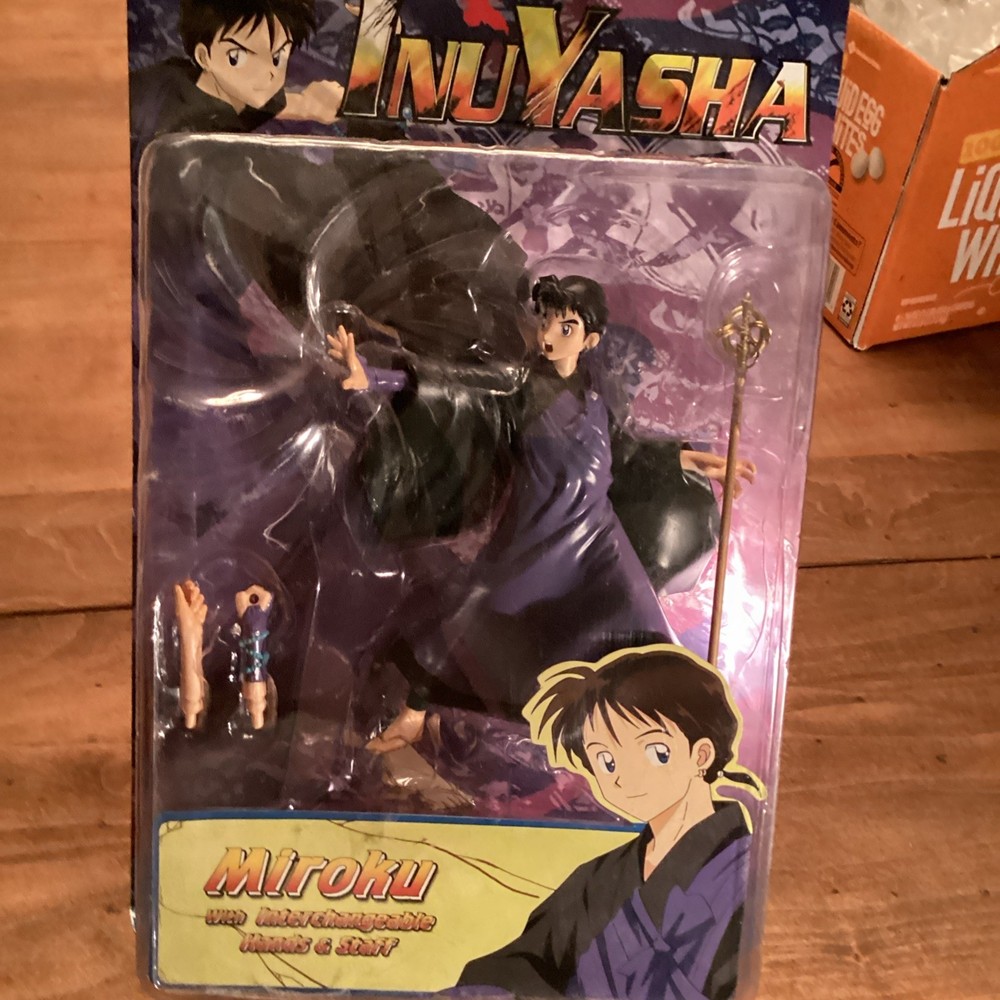 InuYasha Miroku w/ Interchangeable Hands & Staff Action Figure Toynami NEW