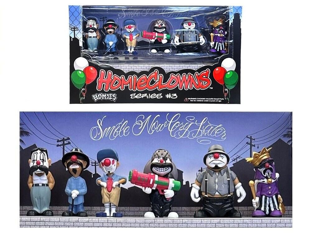 Mini Clown Figures Set 2 Inch Collectible Toy Figurines Pack of 6