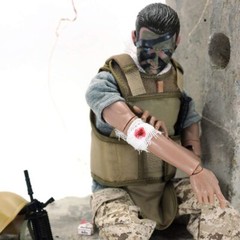 1/6 Special Force Wounded Soldier Action Figure Army Action Figures Playset Toys