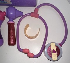 Disney Jr Doc McStuffins Doctor Kids Medical Pretend Play Purple Bag with Sounds