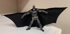 custom batman arkham knight Asylum wired leather cape 1/12 mcfarlane NOT FIGURE