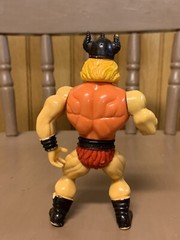 Vintage 80s MOTU KO Galaxy Heroes Wrestler Warrior Huk Orange Chest Variant READ