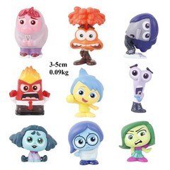 9pcs/Set Mini Inside Out 2 Action Figure Toy Cartoon Movie Joy Anxiety Anger