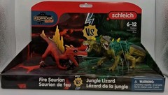 Schleich Eldrador Creatures – 2PC Lava vs Jungle World Playset with Fire Dinosau