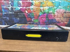 Vintage 1980s Tara vinyl plastic Space Case toy figure carrying storage w/trays