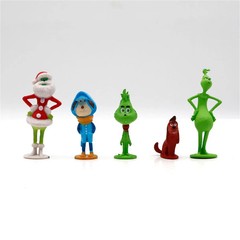 12 Piece Grinch Playset Figure Cake Topper Cindy Lou Who Max & More!