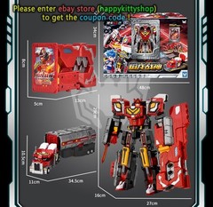 Metal Cardbot S GIGANTREX GIGANT REX Figure Transform Trailer Truck Robot No Box
